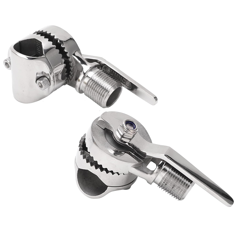 Clamp-type antenna connectors, satellite antenna bases, marine VHF radio antenna mounts for marine yacht accessories.
