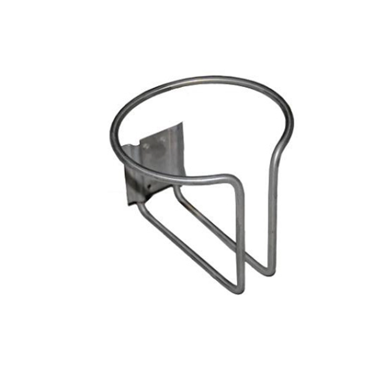 Stainless steel bottle holder for yachts, RVs, and campers.