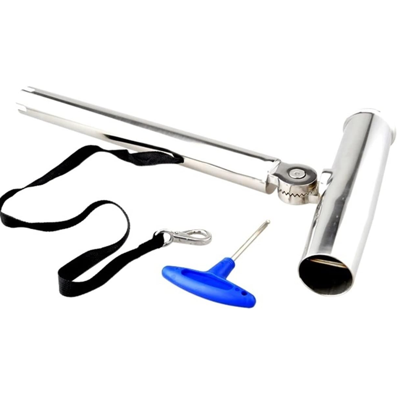 Stainless steel fishing rod holder for boats.