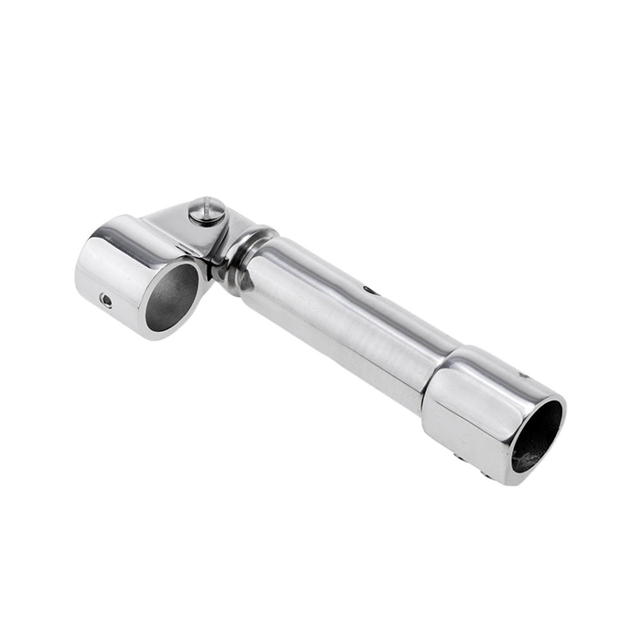 Adjustable top cover, stainless steel marine hardware.
