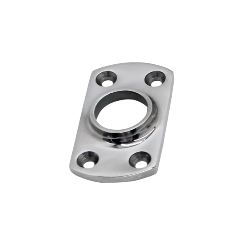 New 90-degree stainless steel rail, marine hardware, stanchion base, weldable square tube.