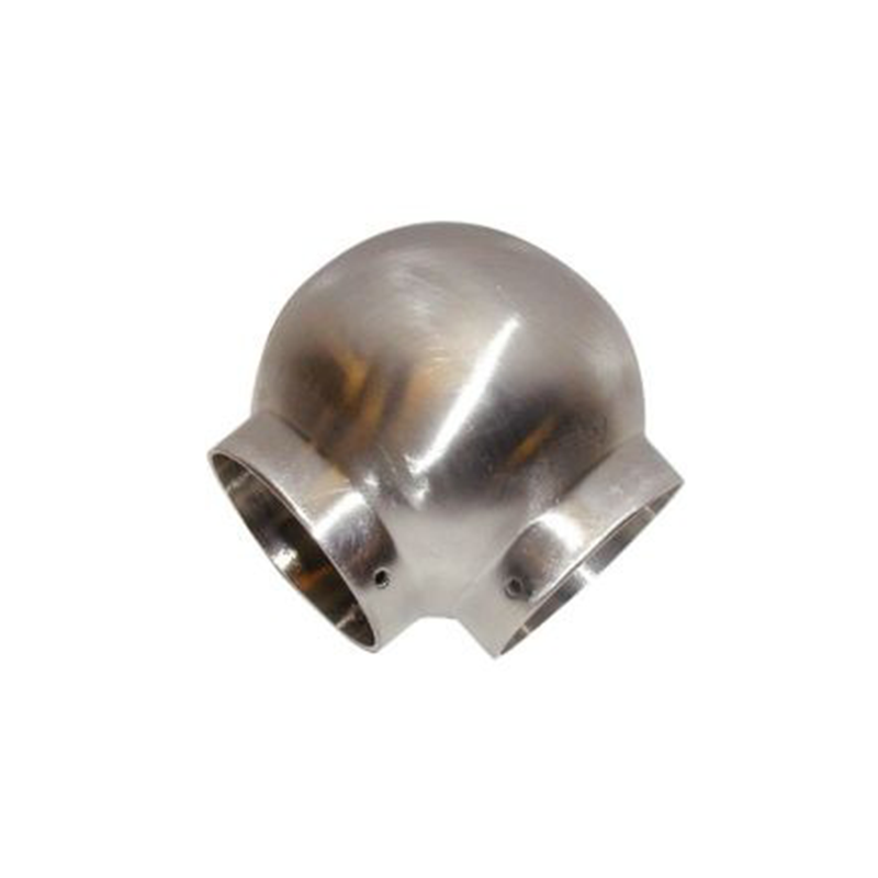  Satin Solid Stainless Steel Ball Elbow With Side Outlet