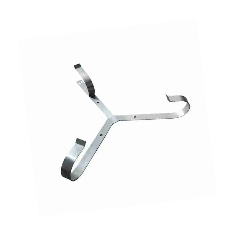The lifebuoy holder is made of stainless steel and comes with a hanging hook and buoy holder.