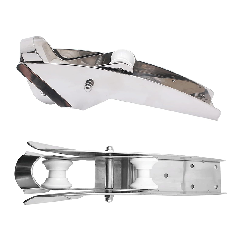 The anchor roller with a self-rotating double roller is of high precision.
