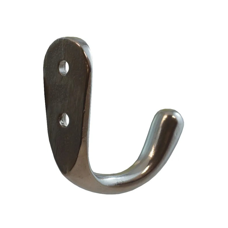 Traditional zinc-plated coat and hat hooks, easy to install in bathrooms and kitchens.