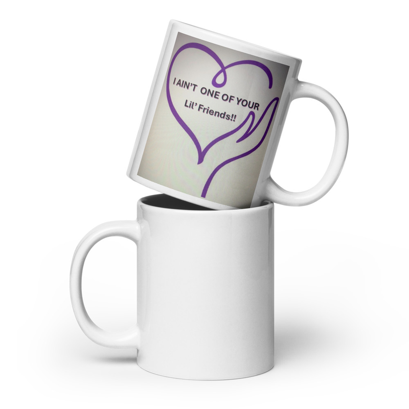White glossy mug