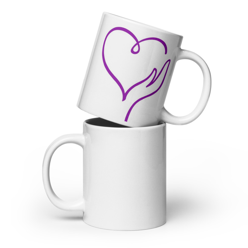 Self-Care White Glossy Mug