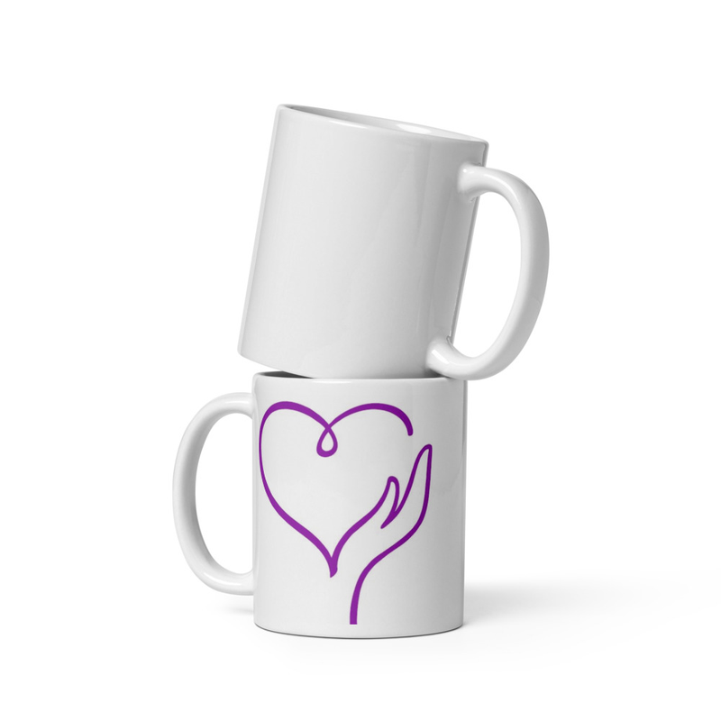 Self-Care White Glossy Mug