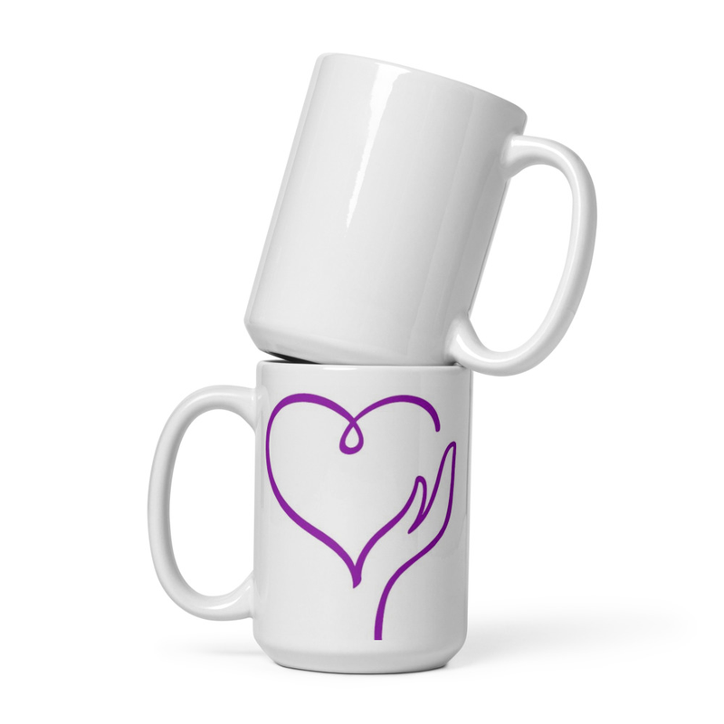 Self-Care White Glossy Mug