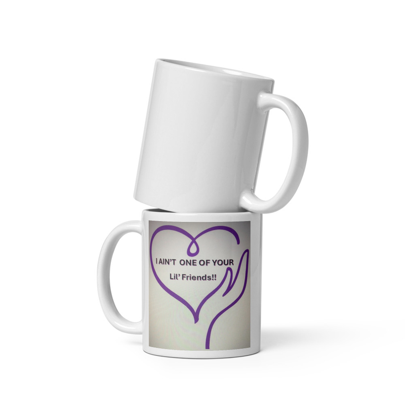 White glossy mug