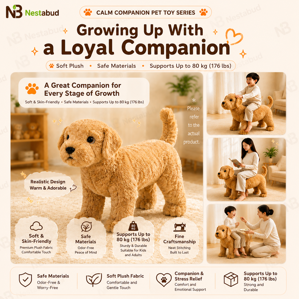 Realistic Female Dog Companion Toy for Male Dogs