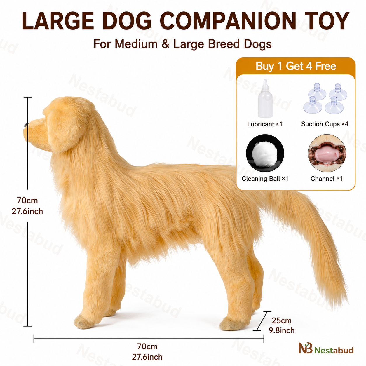 Realistic Female Dog Companion Toy for Male Dogs – Nestabud