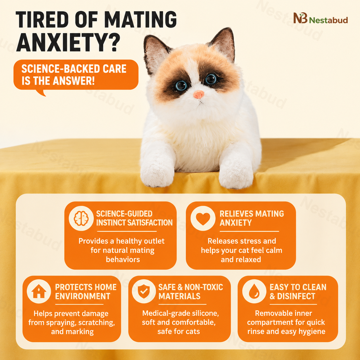 Catnip Plush Companion Toy for Male Cats