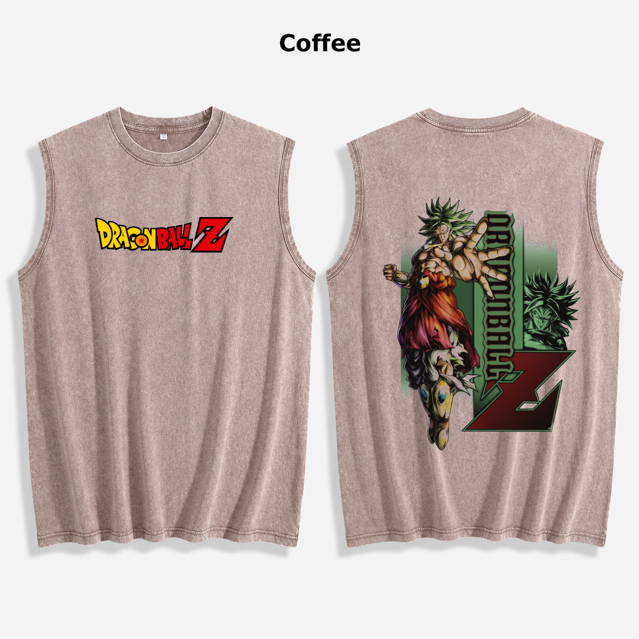 Anime Z Gym Tank Top, Oversized Unisex Sleeveless Muscle Tee.
