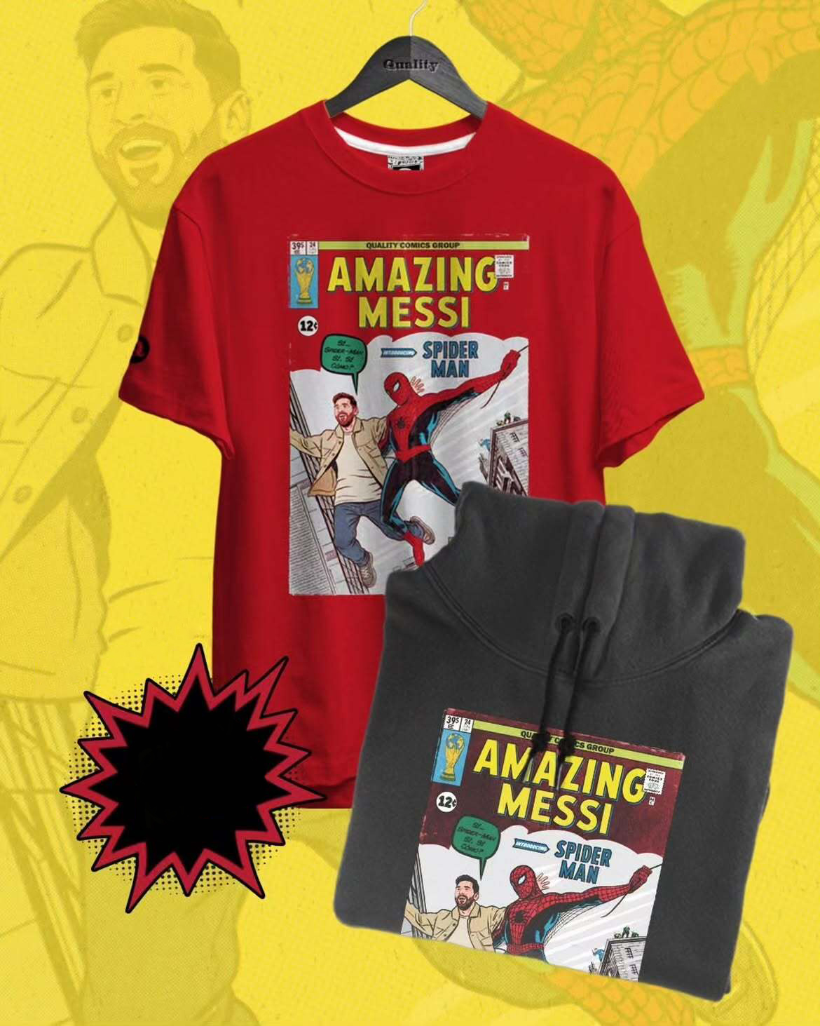 Amazing Messi Comic T-Shirt, Soccer Superhero Graphic Tee