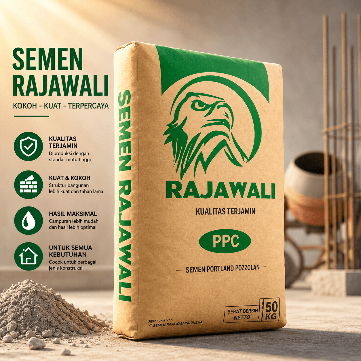 Semen Rajawali PPC 50 Kg