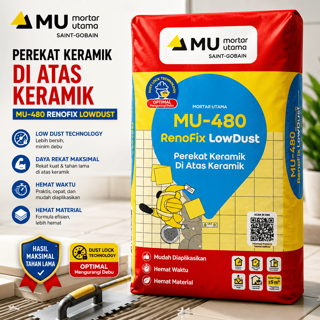 Mortar Utama 480 RenoFix LowDust