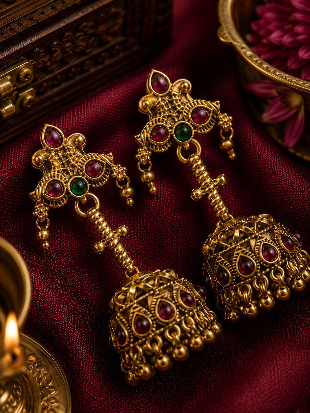 Traditional Arrow Style Jhumka Earrings
