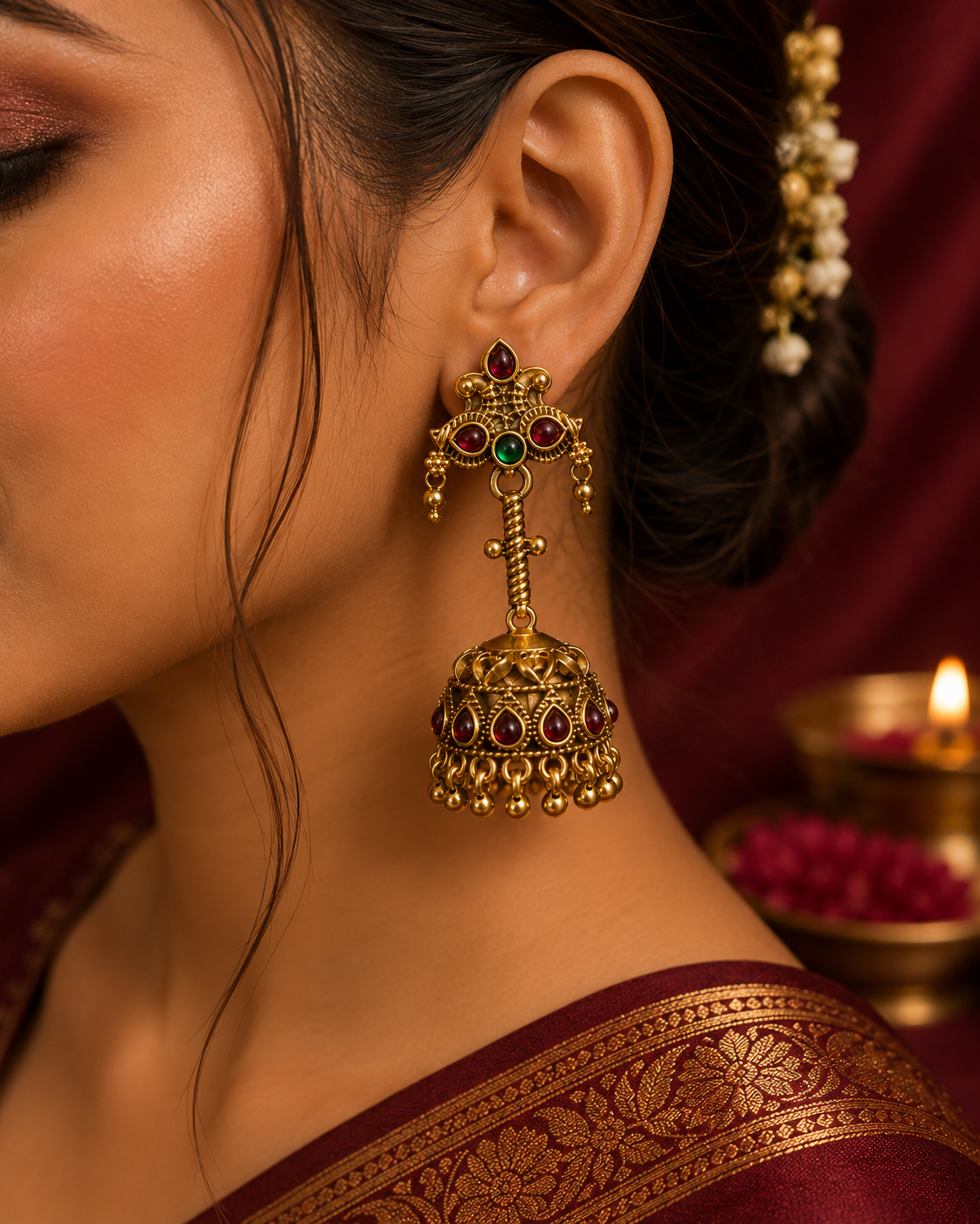 Traditional Arrow Style Jhumka Earrings