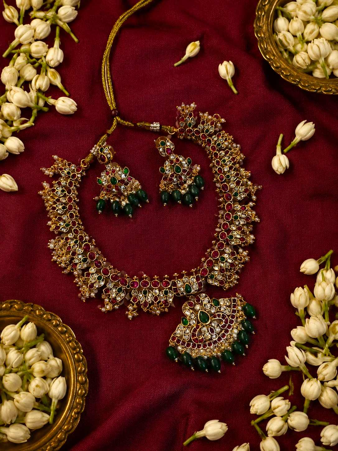 Traditional Guttapusalu Necklace Set