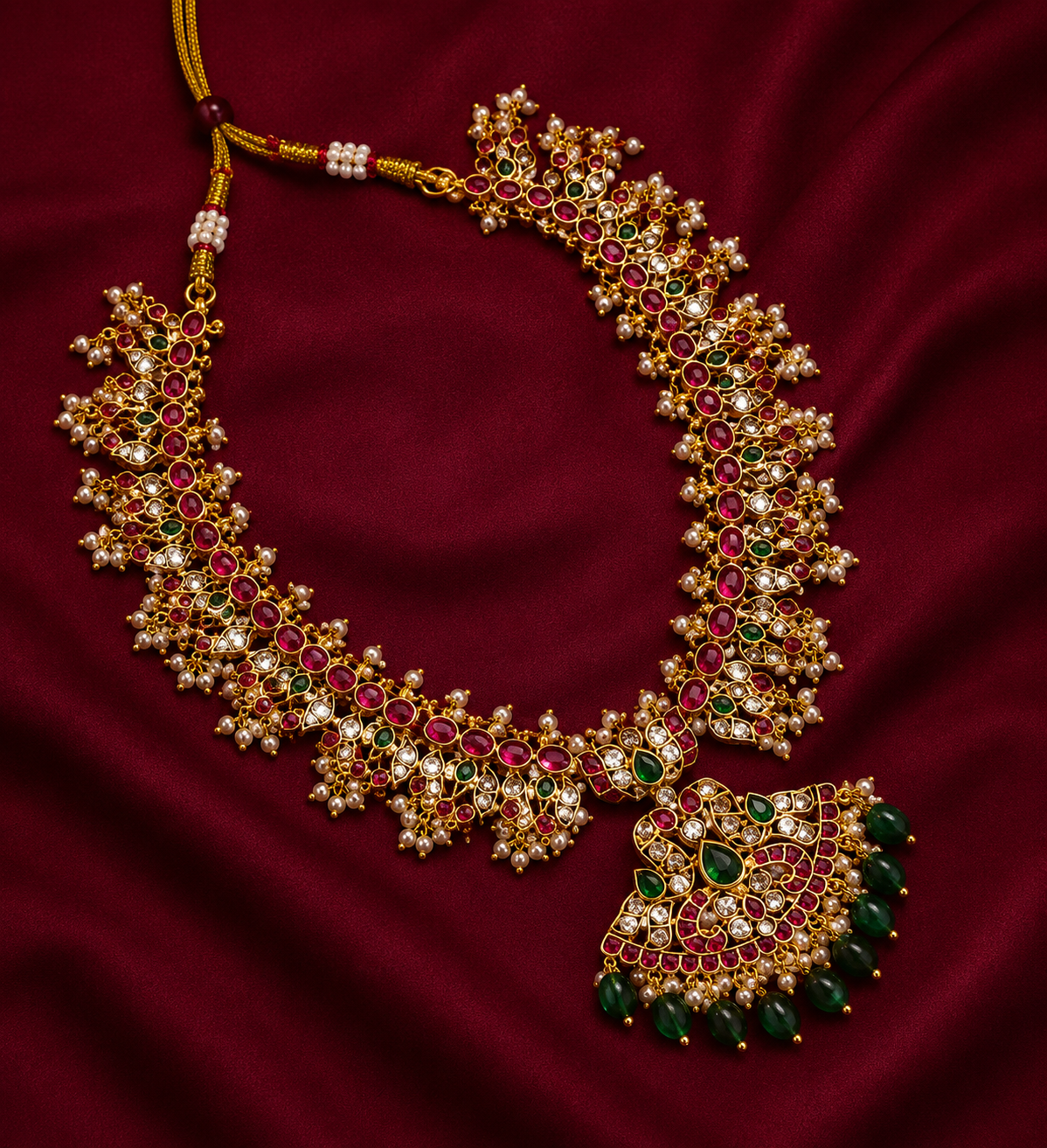 Traditional Guttapusalu Necklace Set
