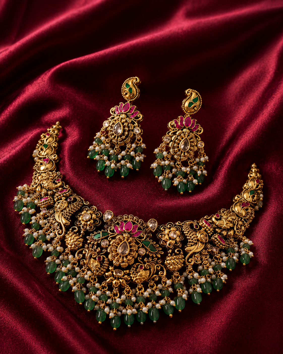 Traditional Kundan Peacock Choker