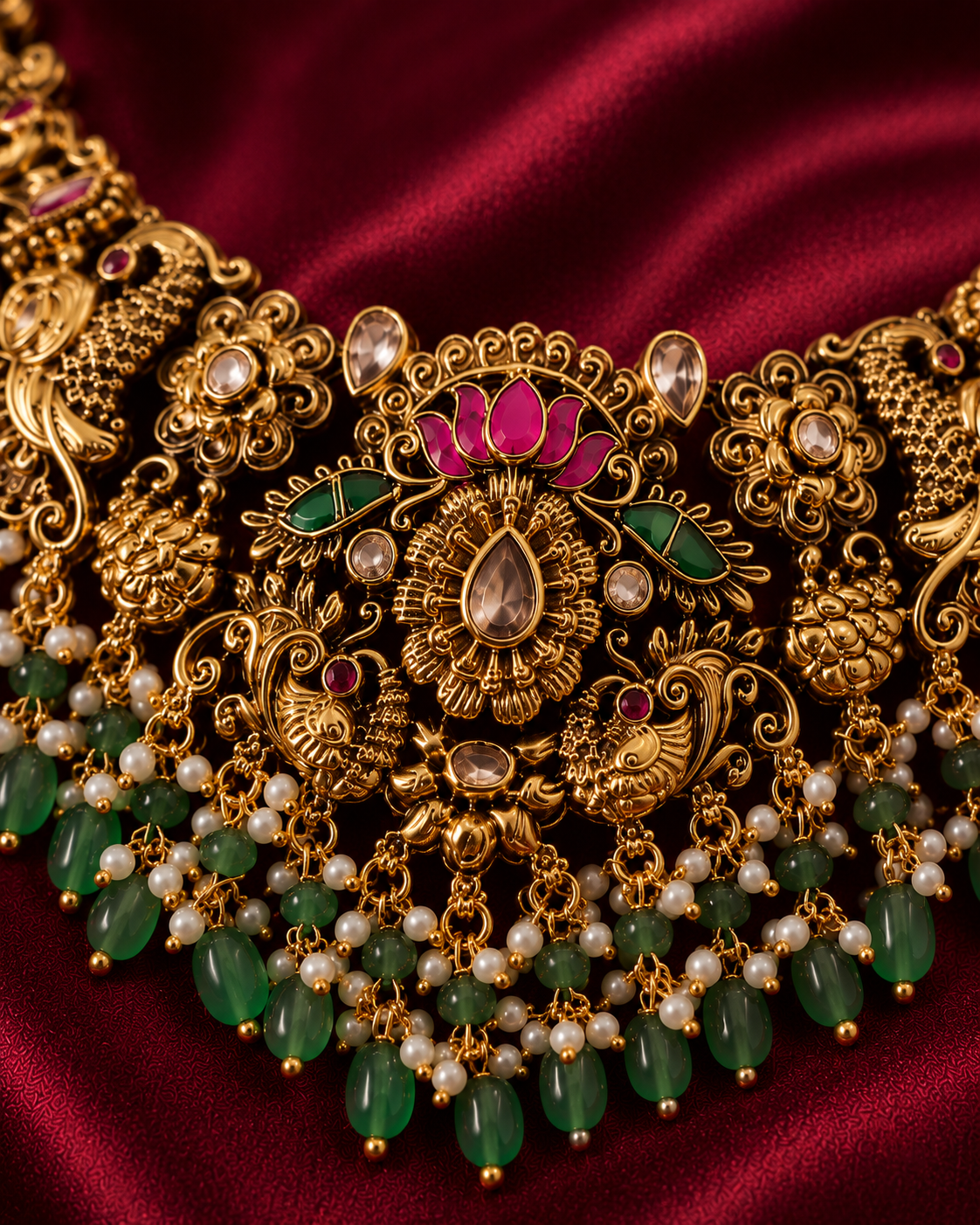 Traditional Kundan Peacock Choker