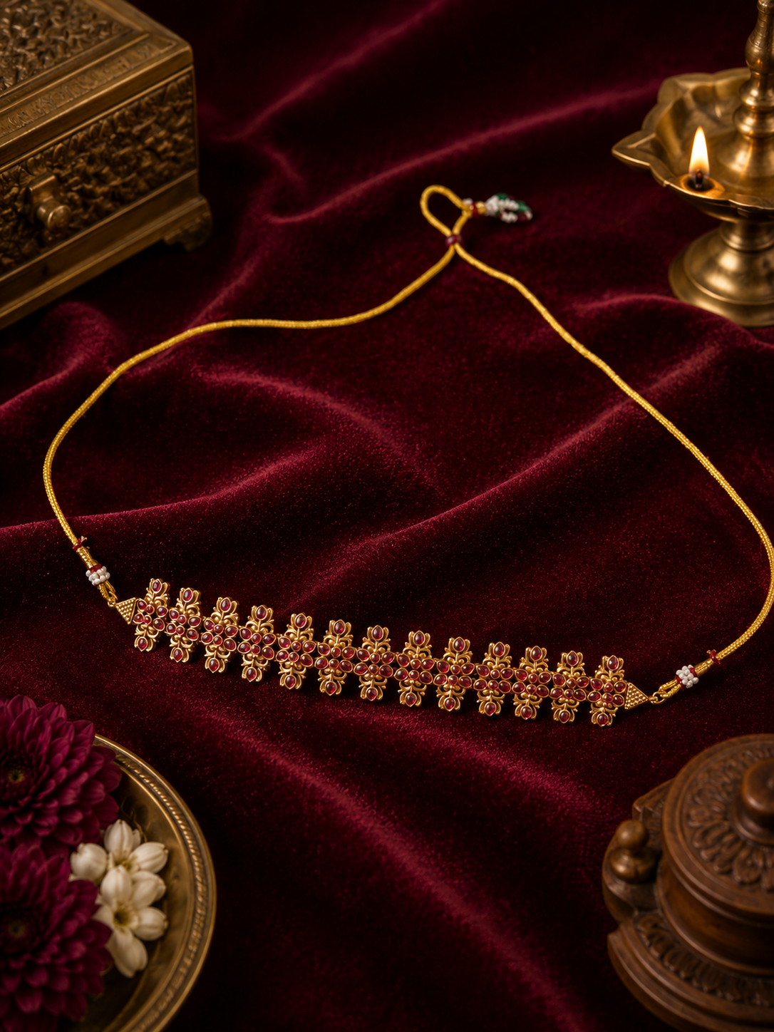 Traditional Gold-Plated Choker Necklace
