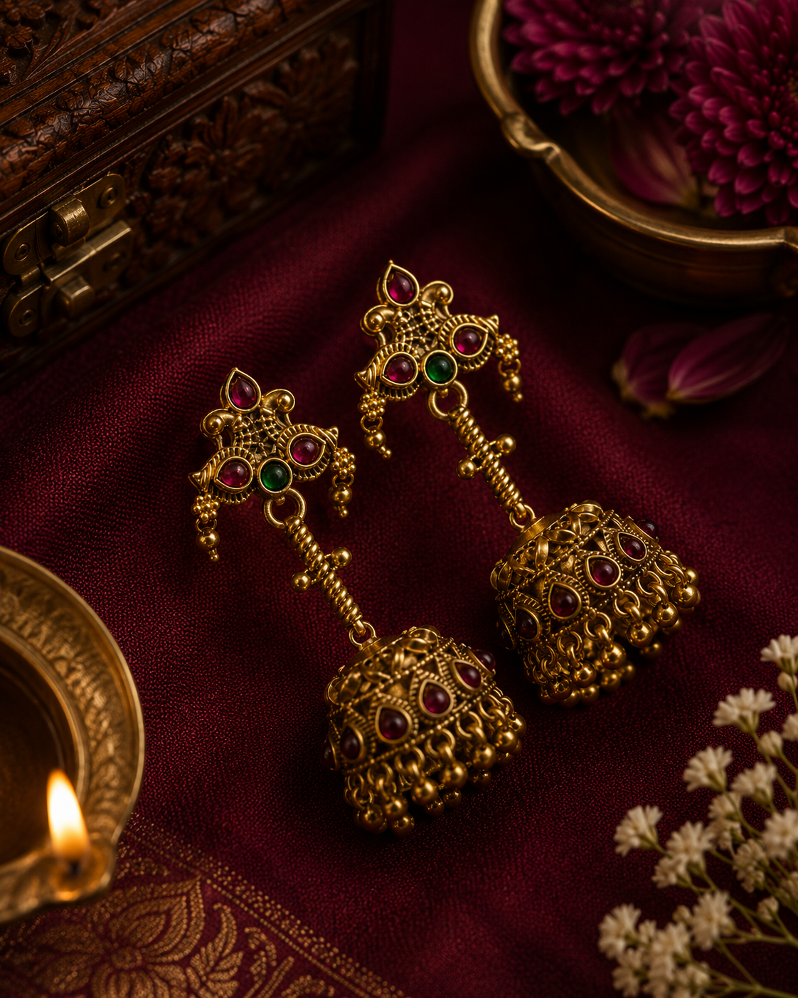 Traditional Arrow Style Jhumka Earrings