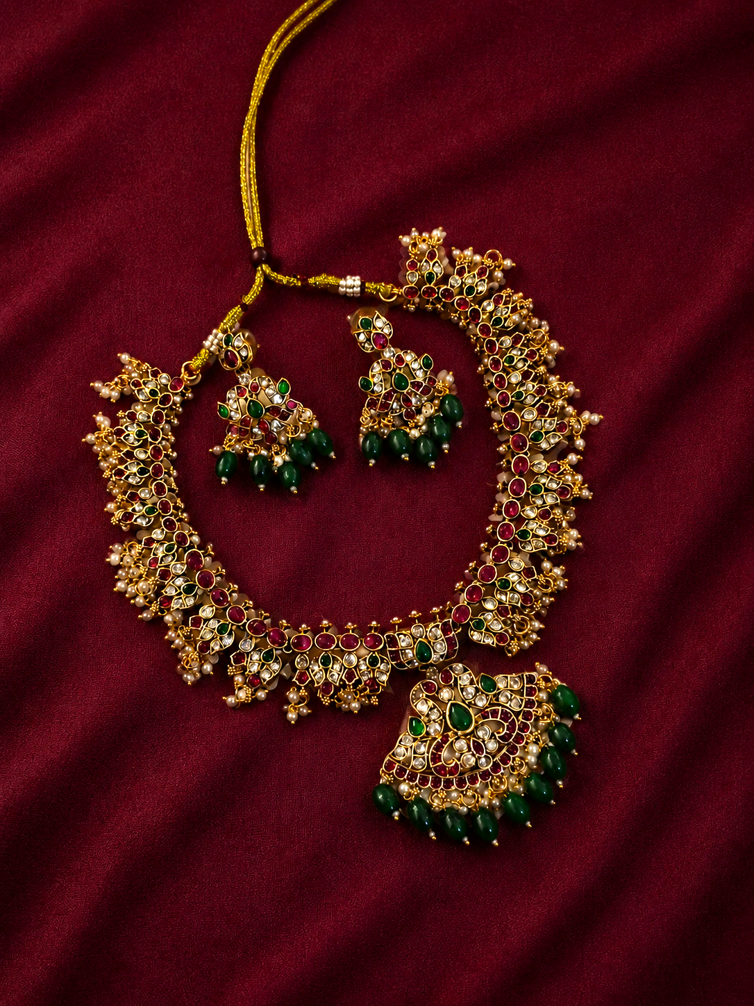Traditional Guttapusalu Necklace Set