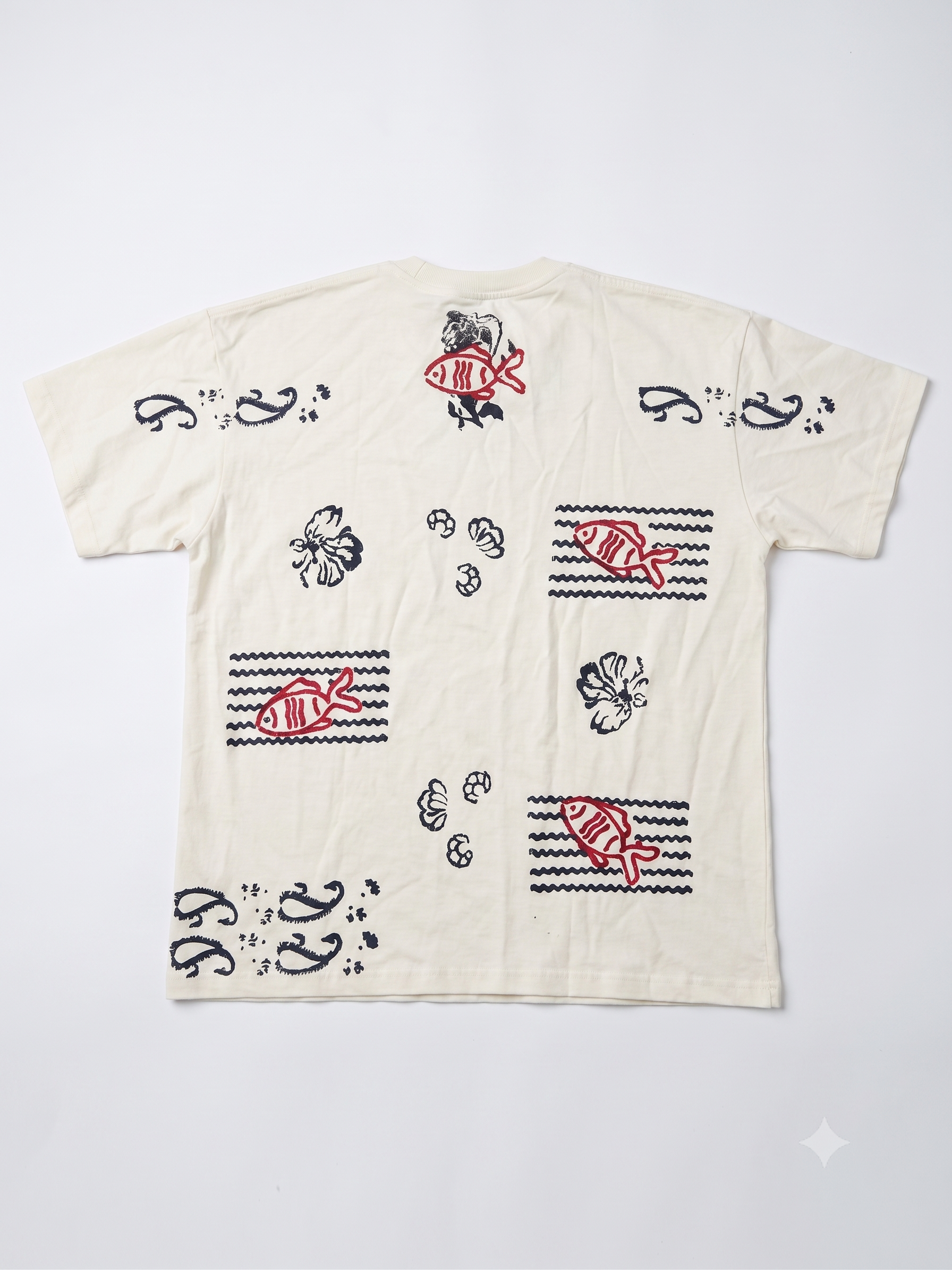 Hand Block Bulldog Fish T-Shirt