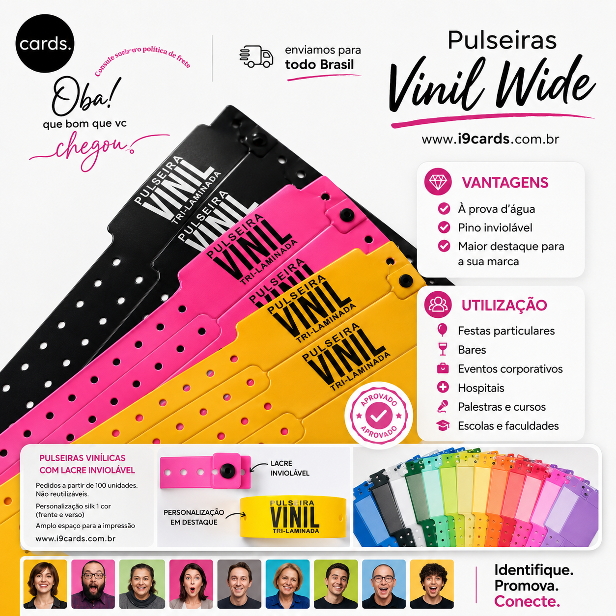 Pulseiras Vinil Wide
