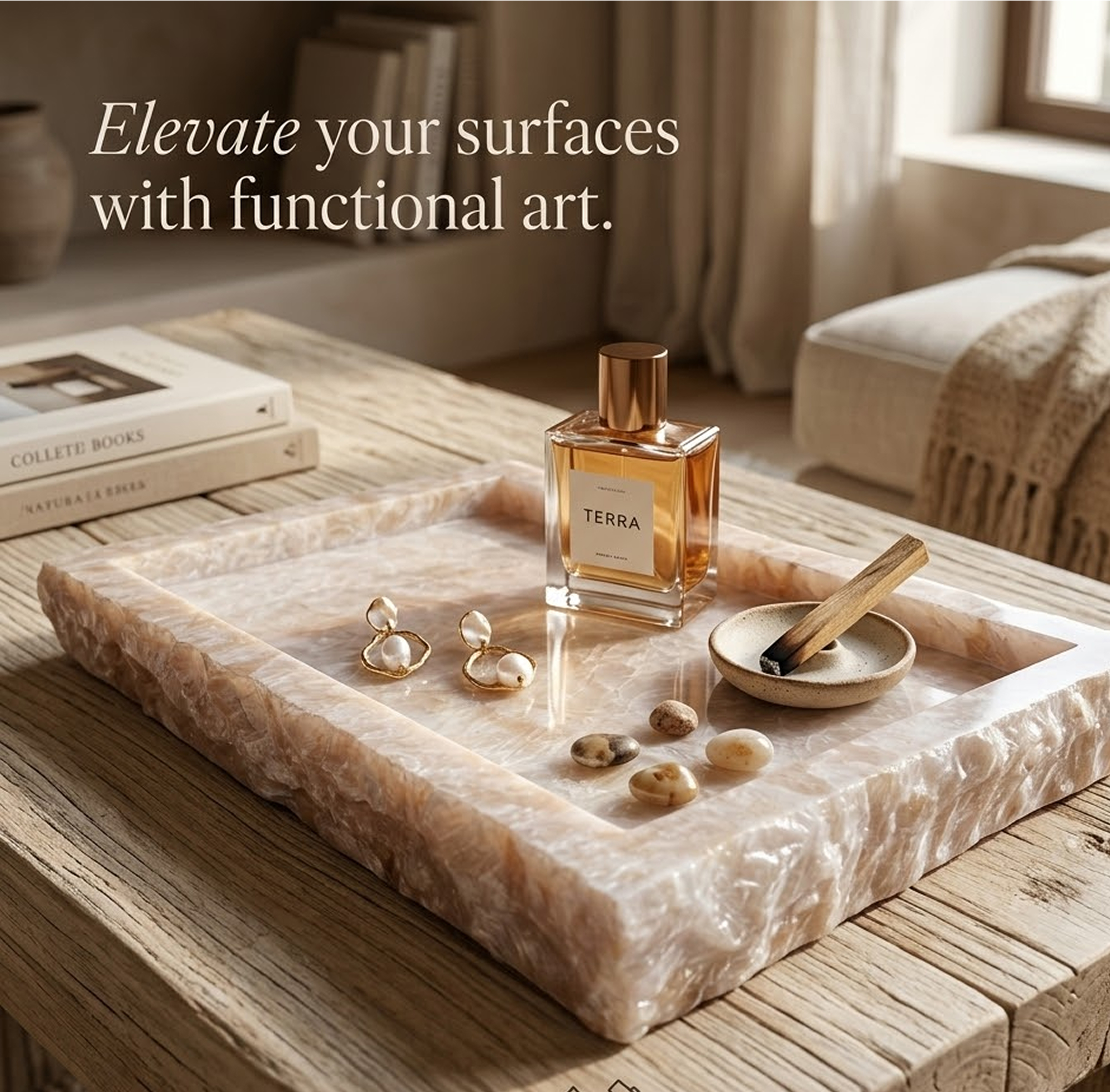 Premium Marble Desk Tray 