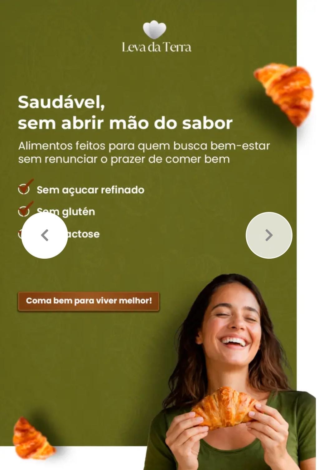 Sem açúcar, glúten e lactose