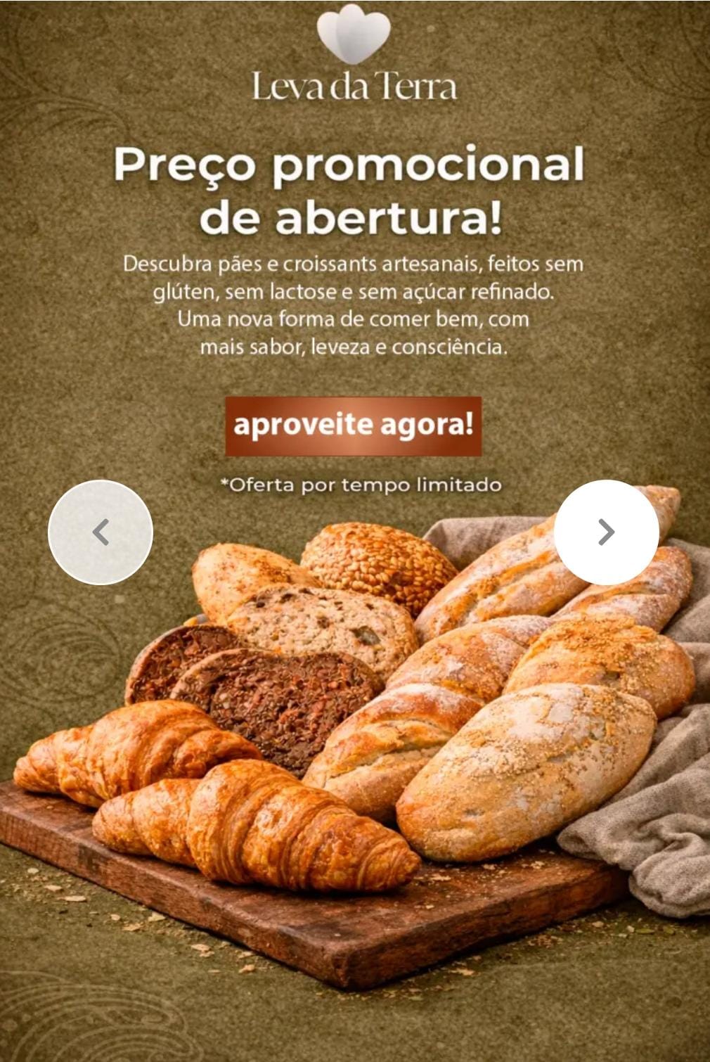 Sem açúcar, glúten e lactose