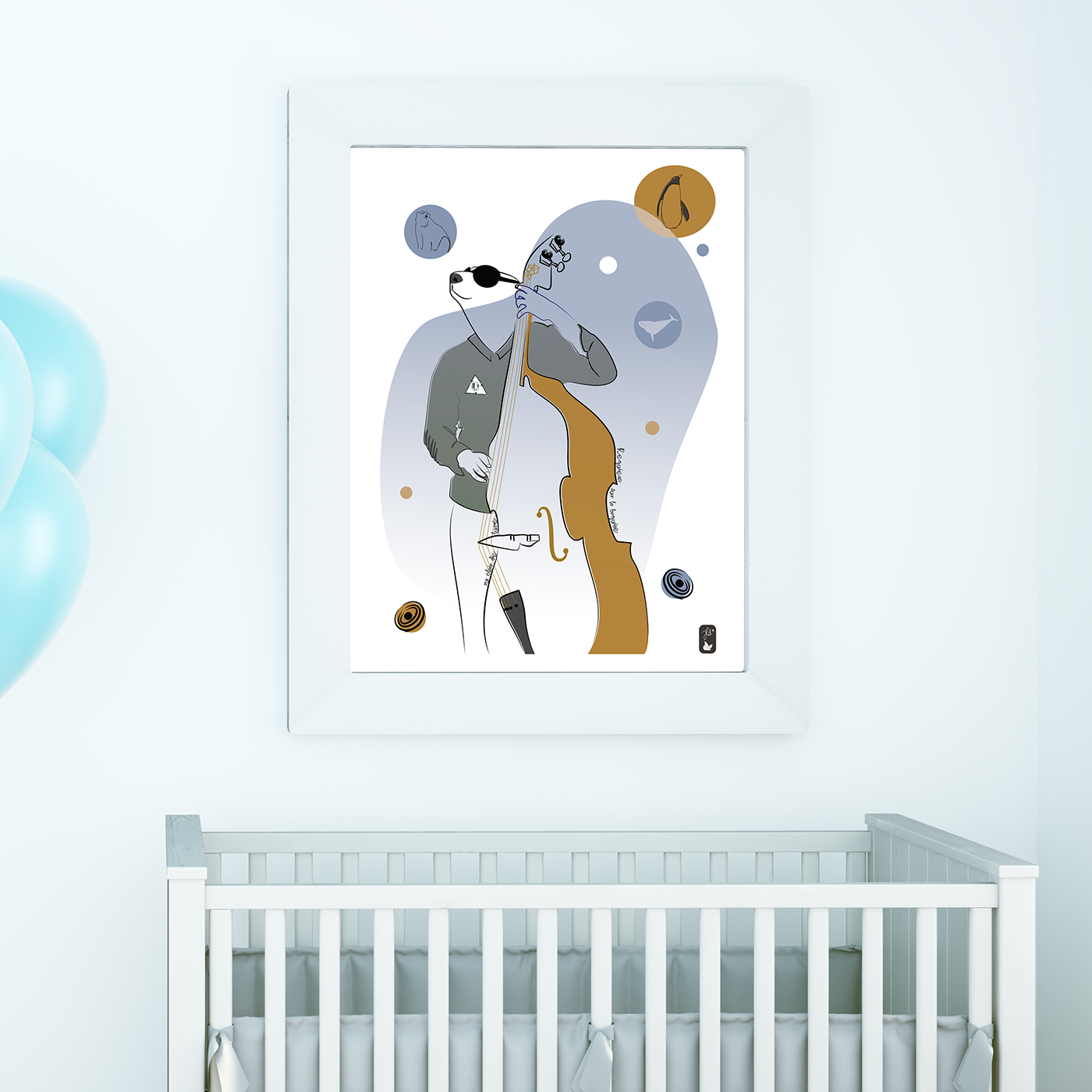 Affiche Animalier Musicien