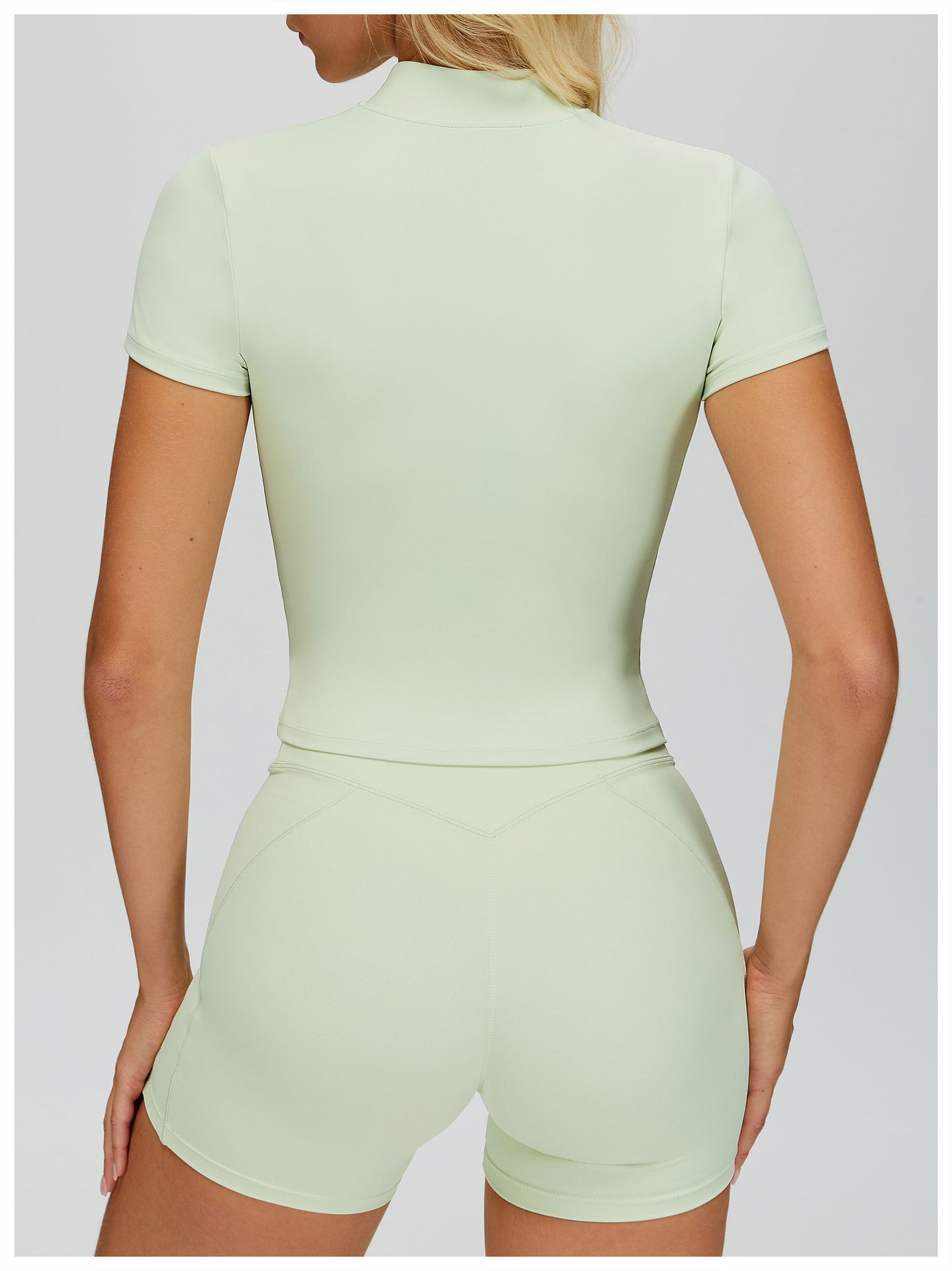 Zip Front Crop Top 