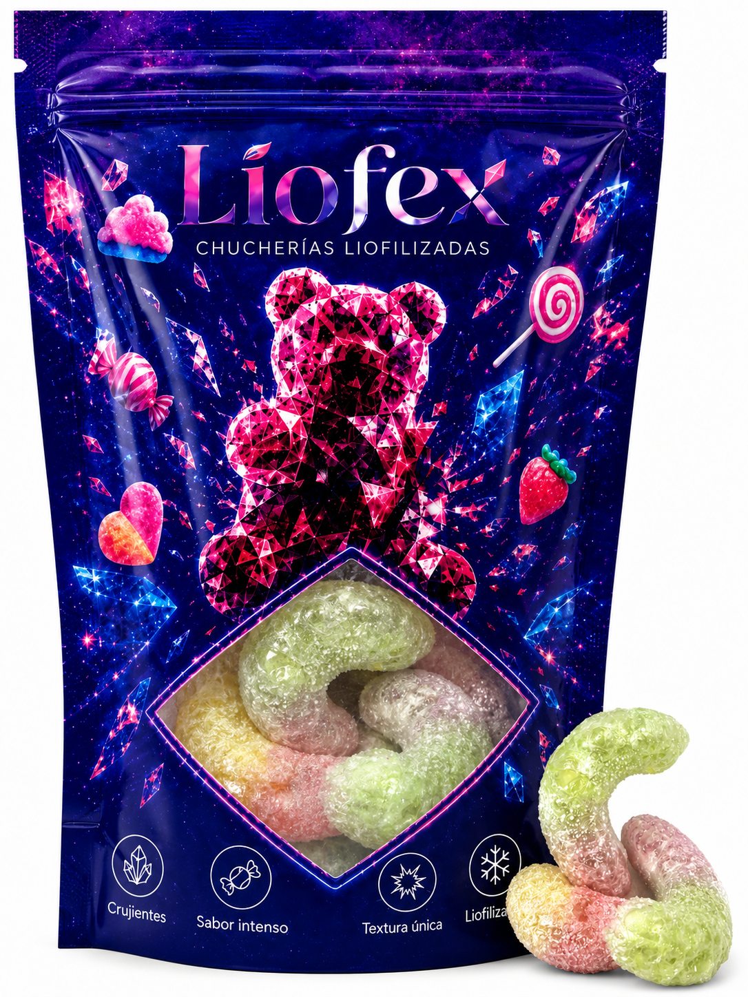 Gusanos tropicales liofilizados