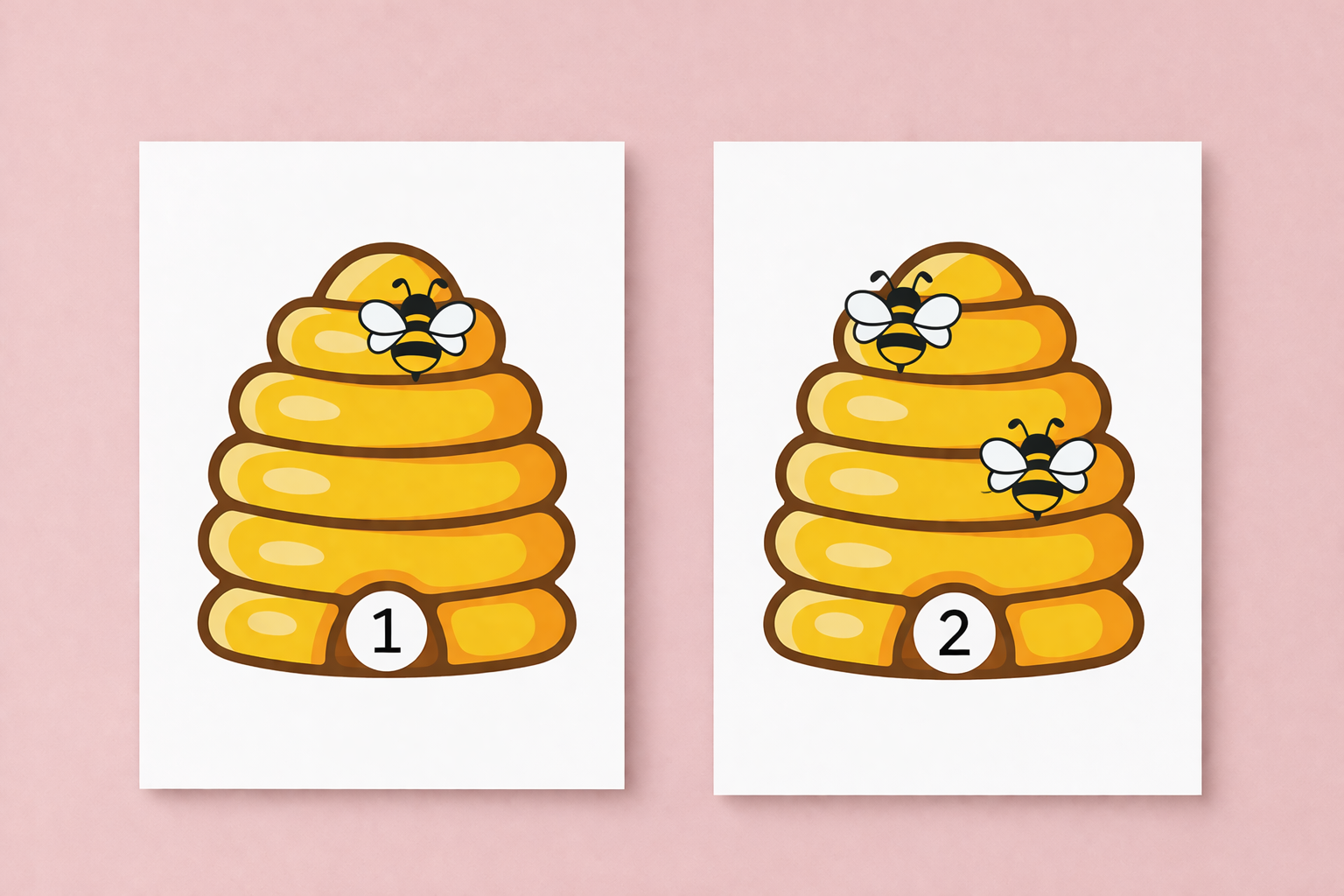 Bee Number Matching Activity