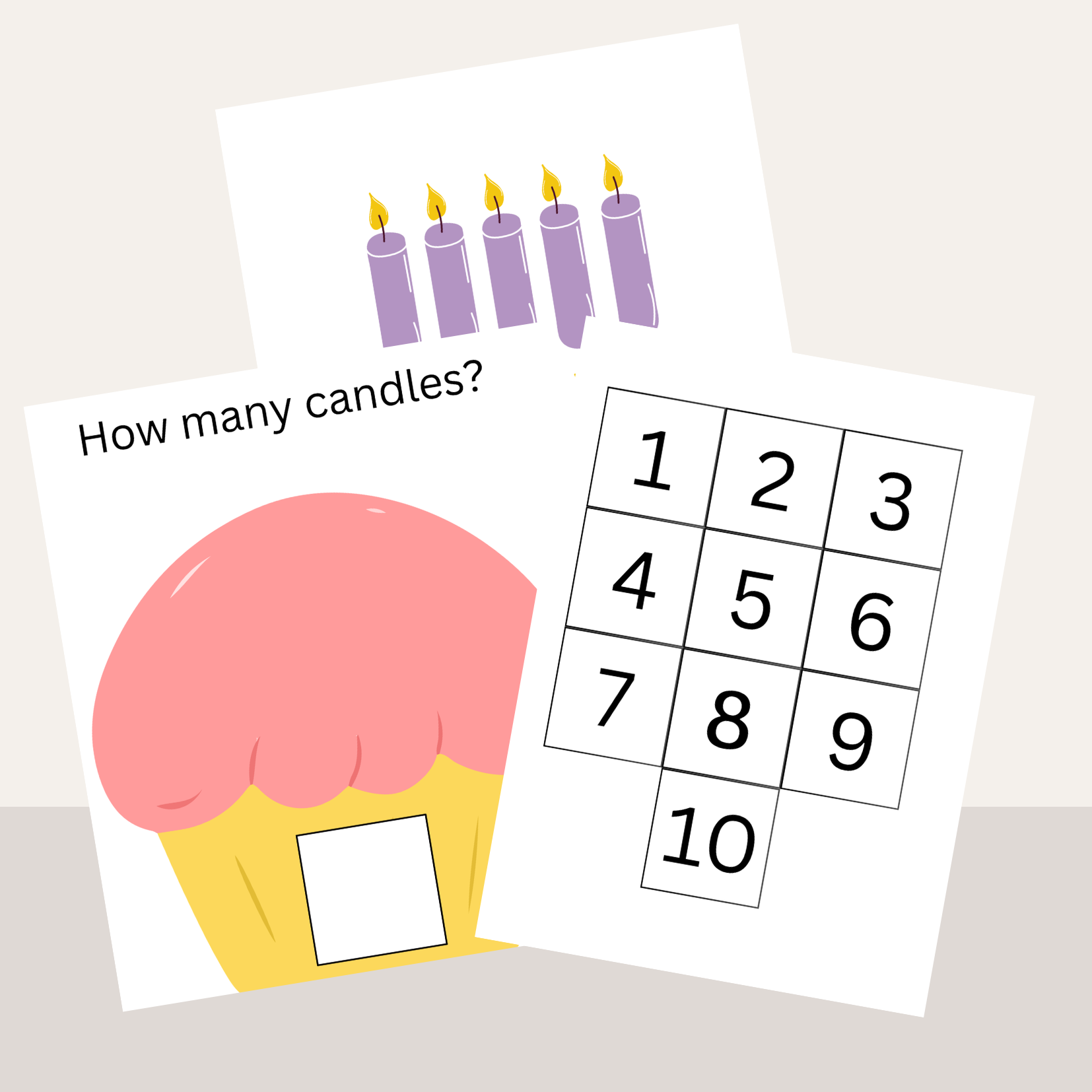 Cupcake Counting Activity Printable