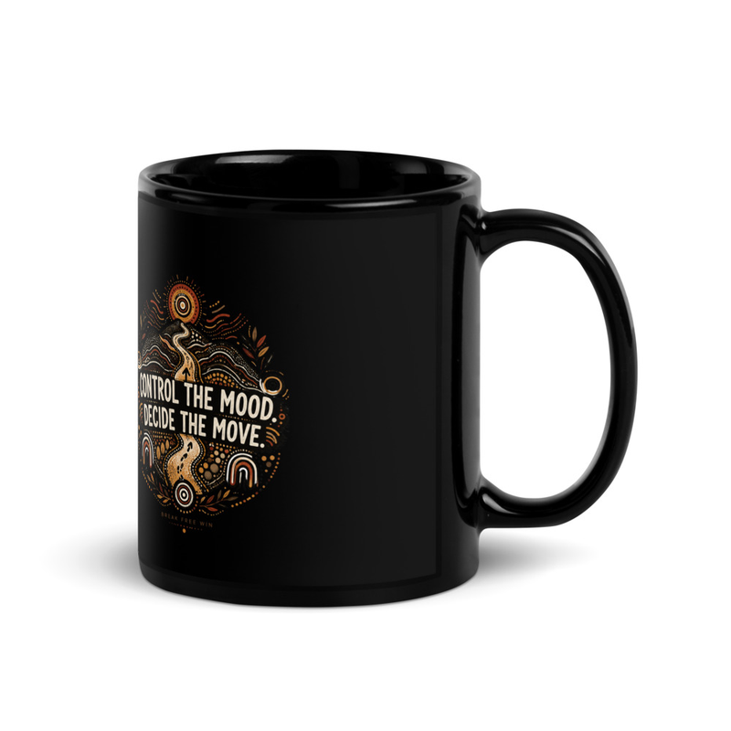 Control The Mood Black Glossy Mug
