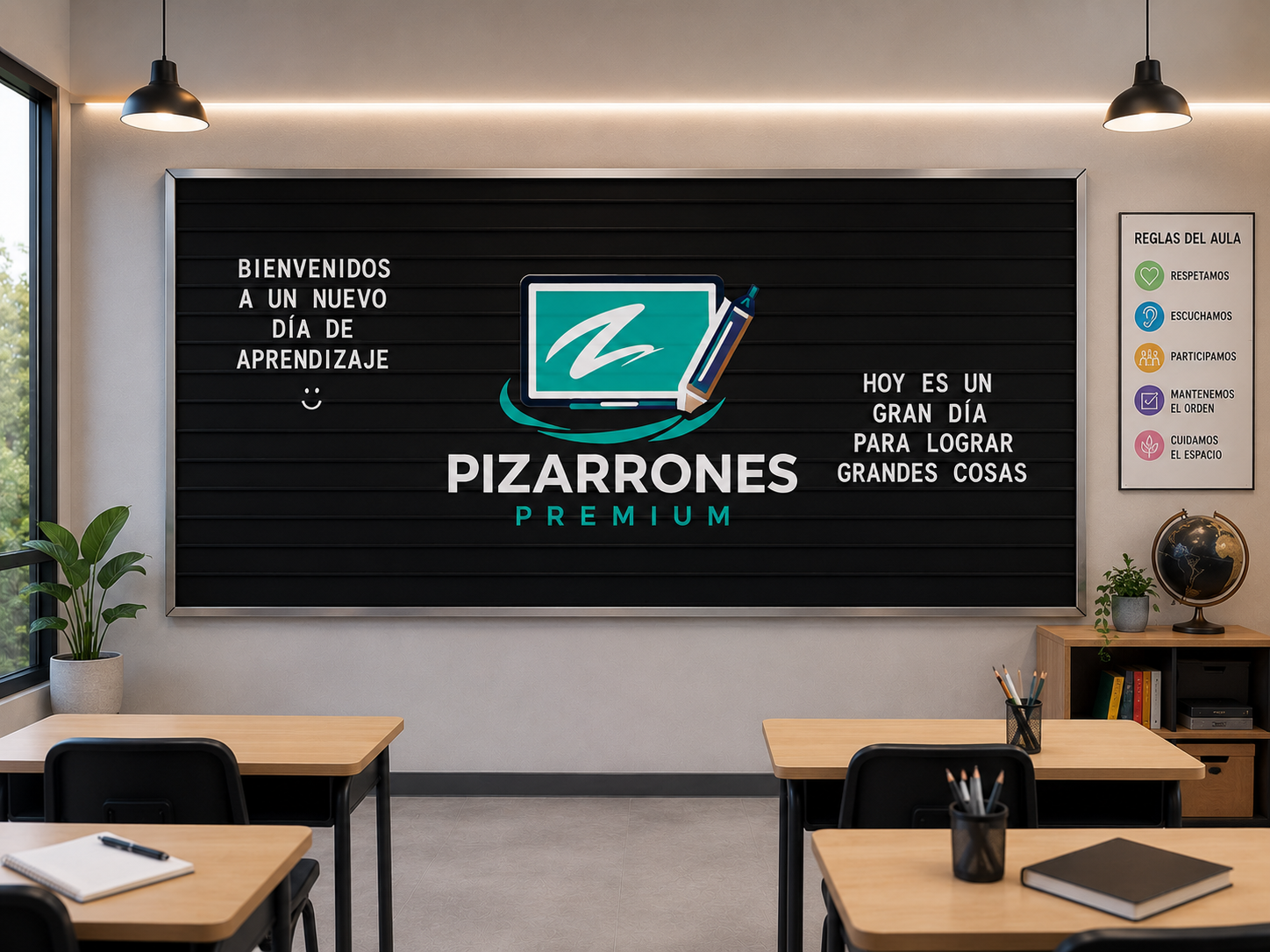 Pizarrón ranurado 