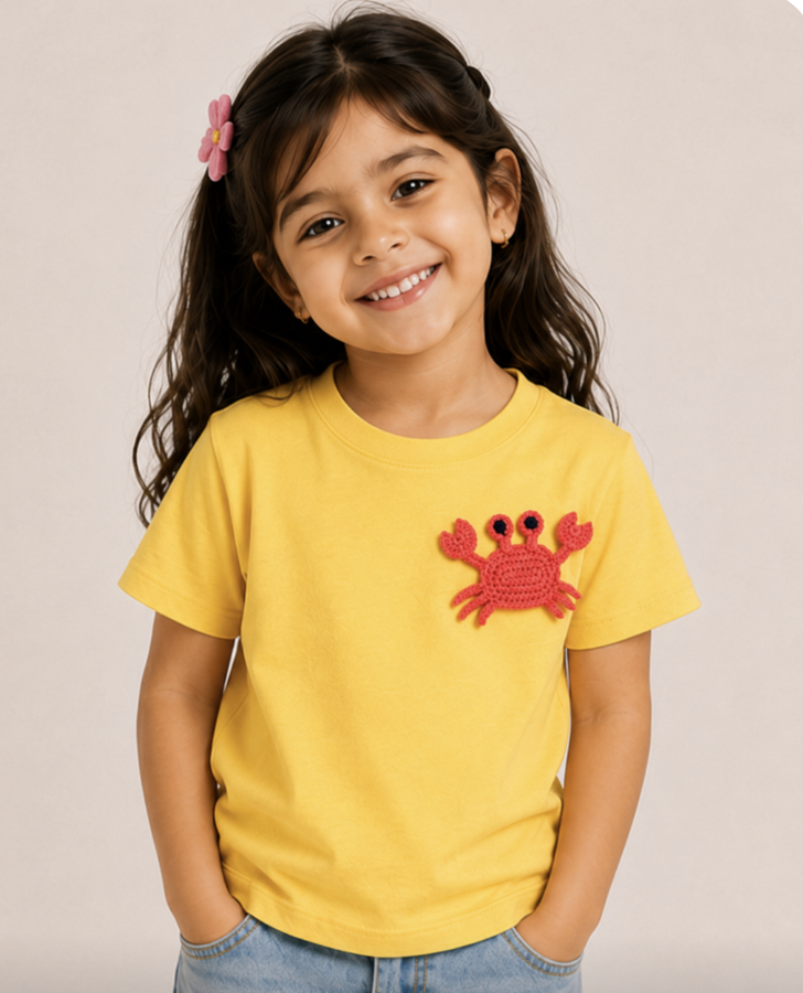 Kids Yellow Crab T-Shirt