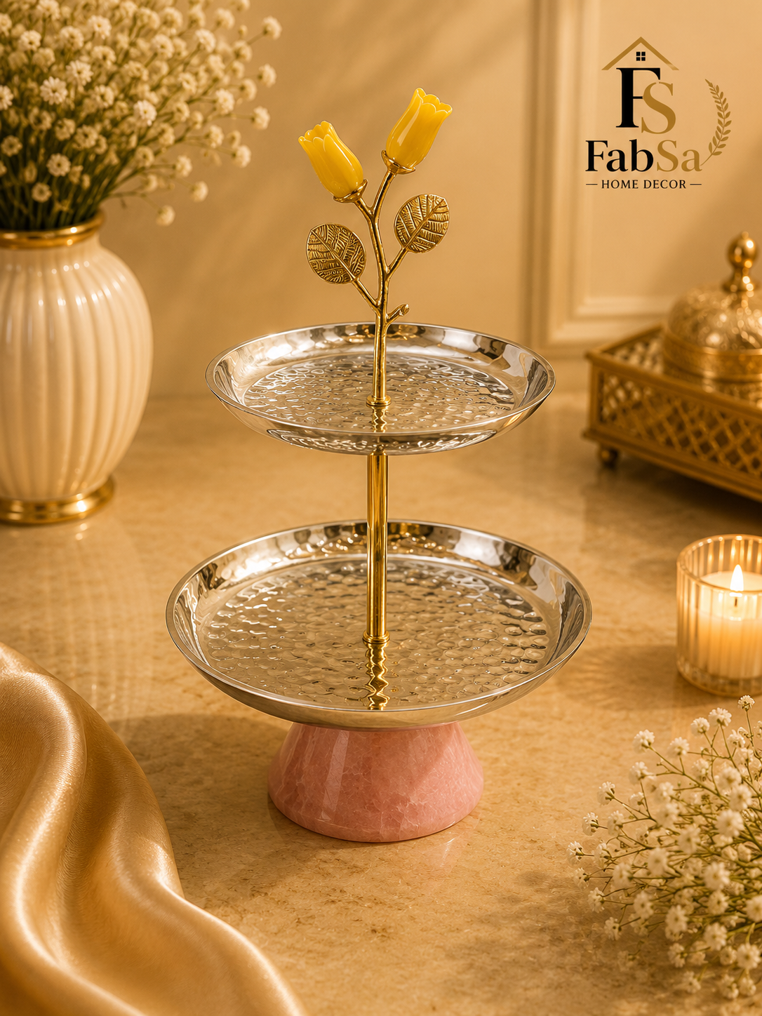Two-Tier Decorative Platter Stand