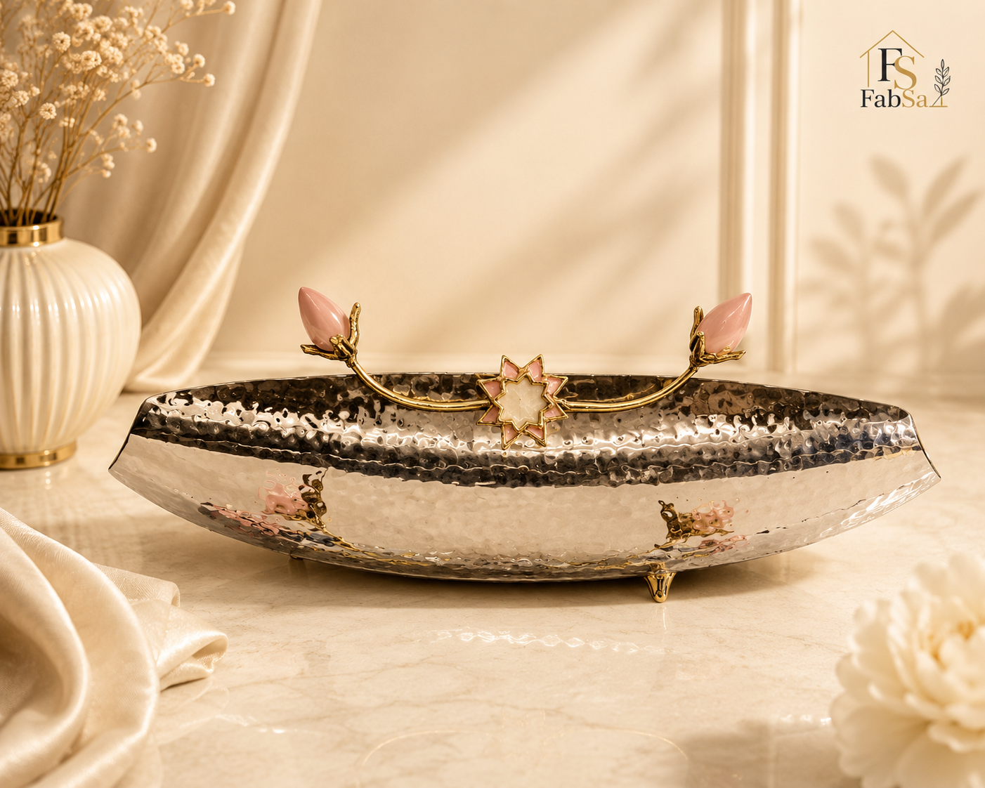Decorative Hammered Metal Bowl