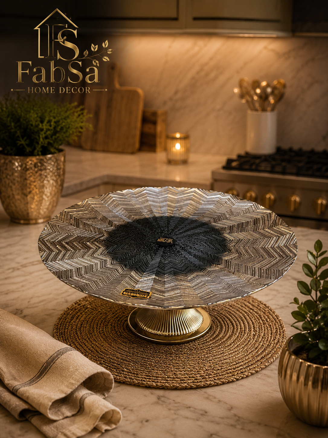 Elegant Glass Centerpiece Platter