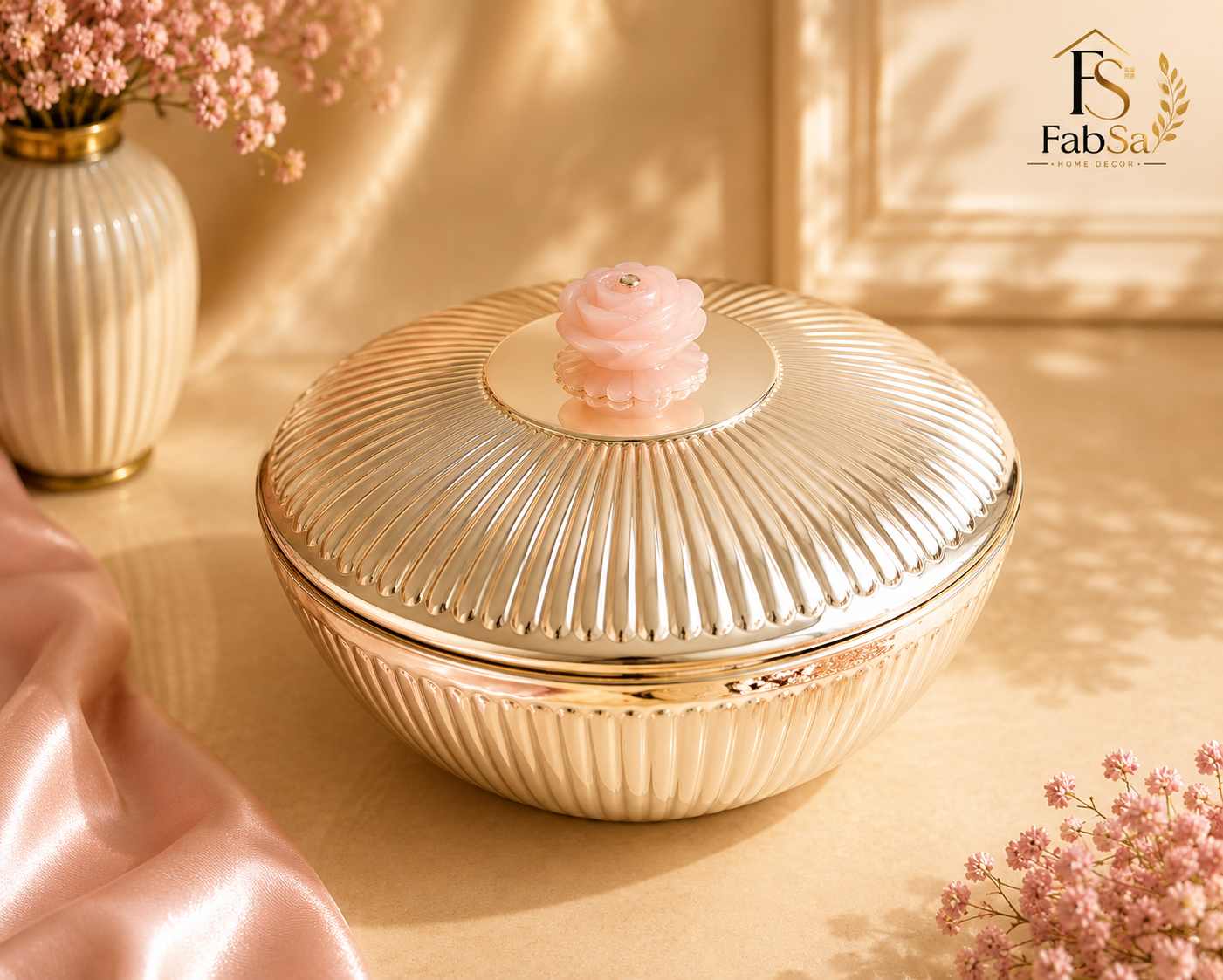 Gold-Plated Decorative Storage Jar