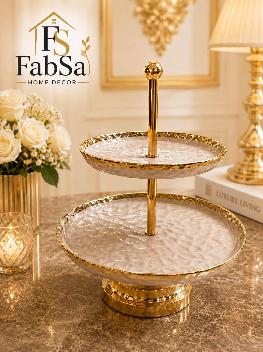 Elegant Two-Tier Dessert Stand