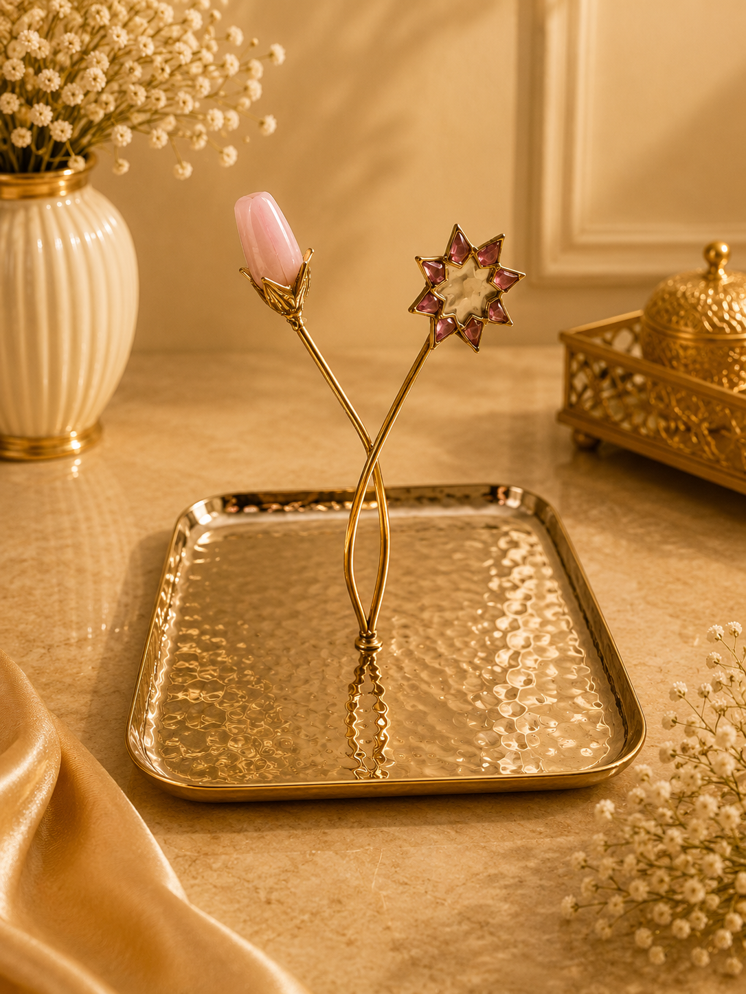 Decorative Gold Tray Set