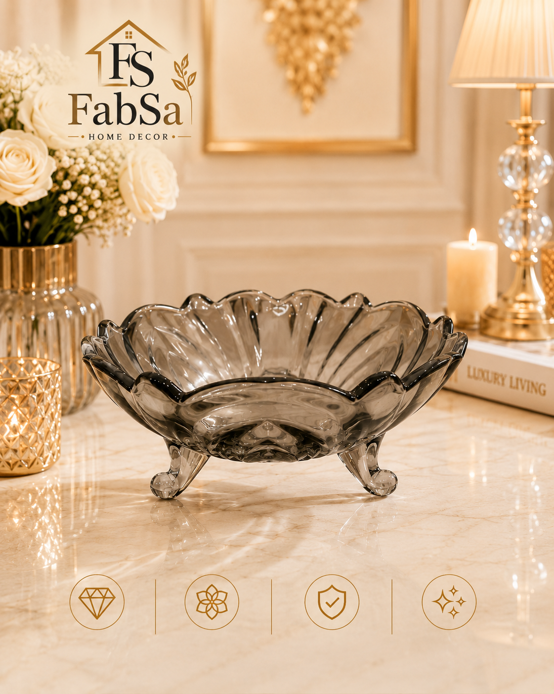 Luxury Crystal Decor Bowl